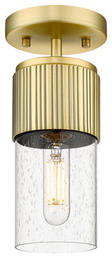 Innovations Bolivar 1 5" Flush Mount Brushed Brass