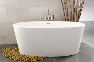 Ove Bath 66x30x25, Glossy, Polished Chrome Overflow