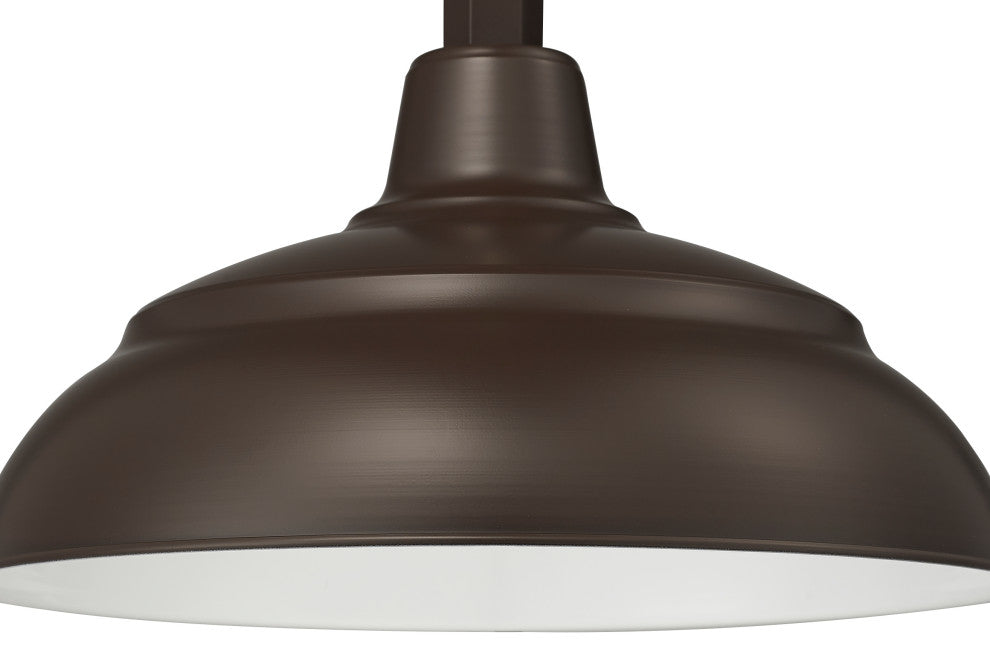 R Series Collection 1-Light 14" RLM Warehouse Shade, Architect Bronze