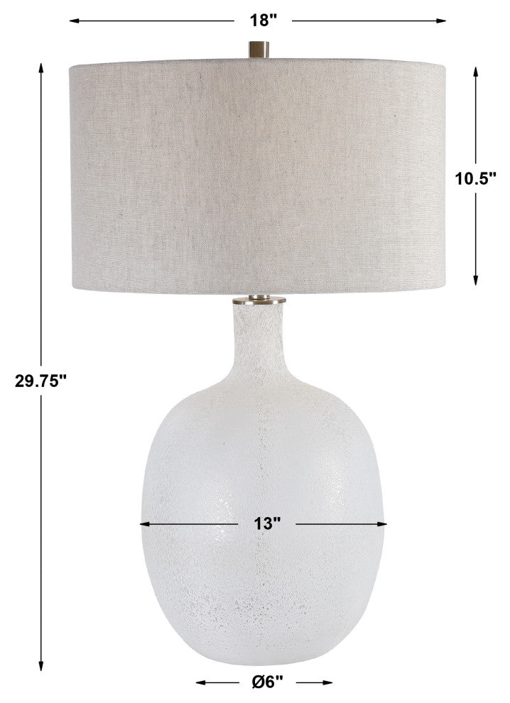 Uttermost Whiteout Mottled Glass Table Lamp