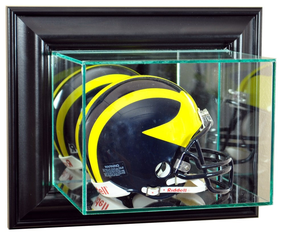 Wall Mounted Mini Helmet Display Case, Black