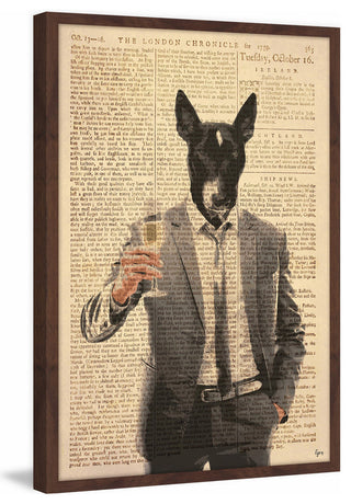"Canine Cheers" Framed Painting Print, 24"x36"