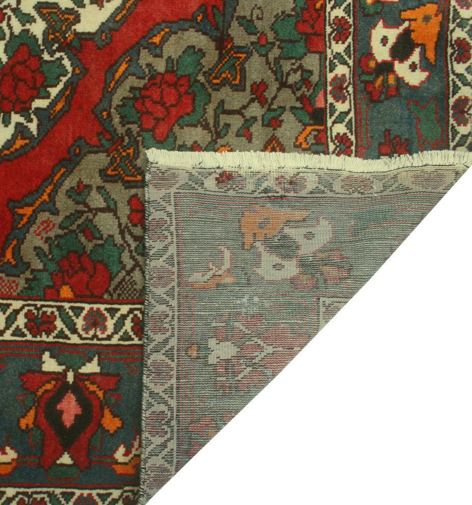 Fine Vintage Distressed Ahtisham Red/Ivory Rug, 6'6 x 9'10