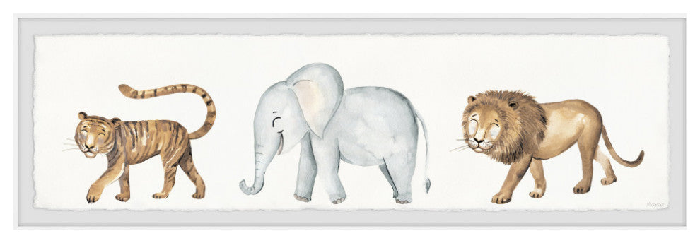 "Follow Me Guys" Framed Painting Print, 45x15