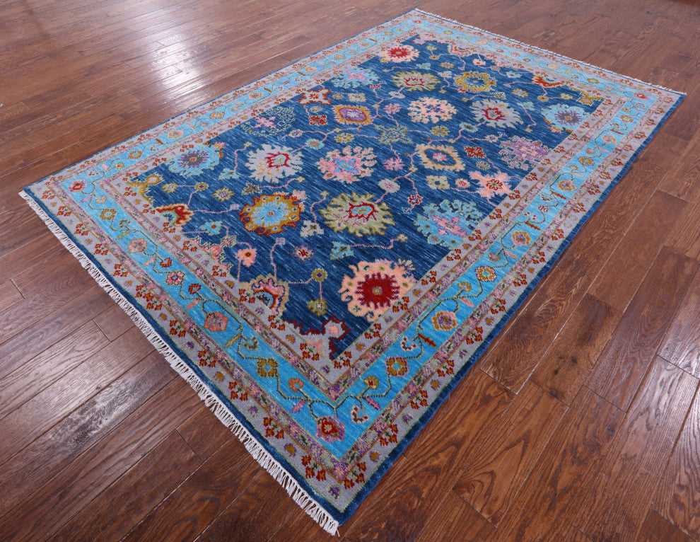 6' 0" X 9' 1" Turkish Oushak Handmade Rug - Q15369