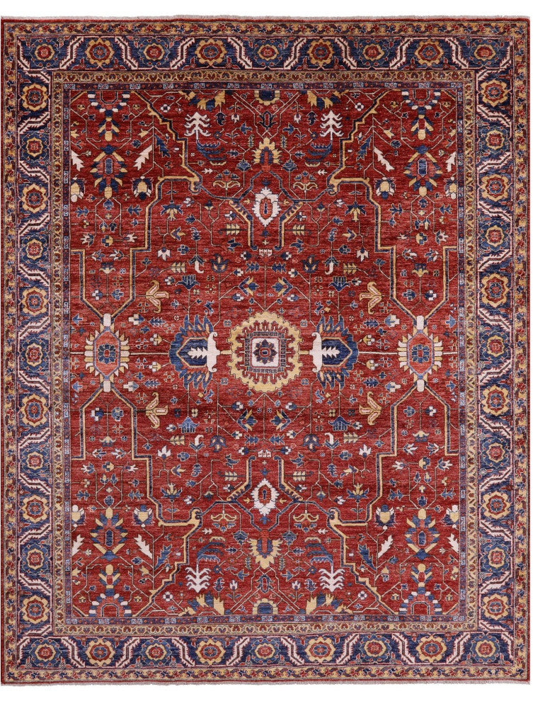 Persian Fine Serapi Hand Knotted Rug 8' 0" X 9' 9" - Q12863