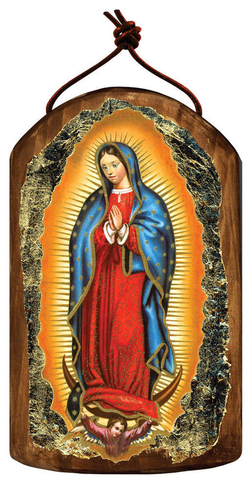 Icon Lady Of Guadalupe Wooden Ornament