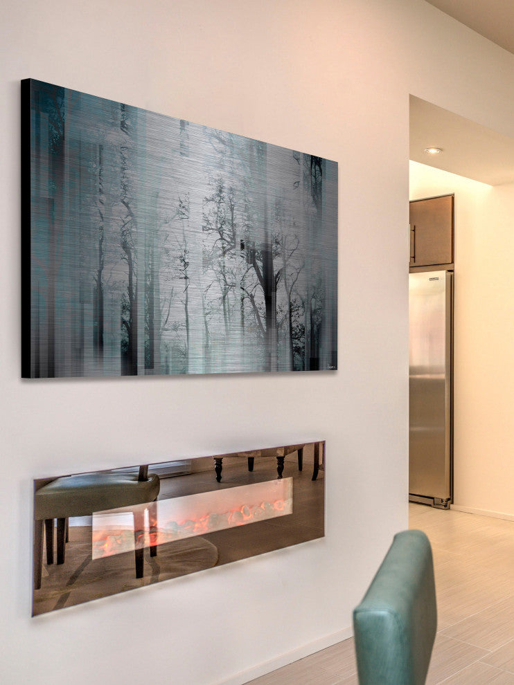 "Wild Trees" UV Ink Print on Brushed  Aluminum, 45"x30"