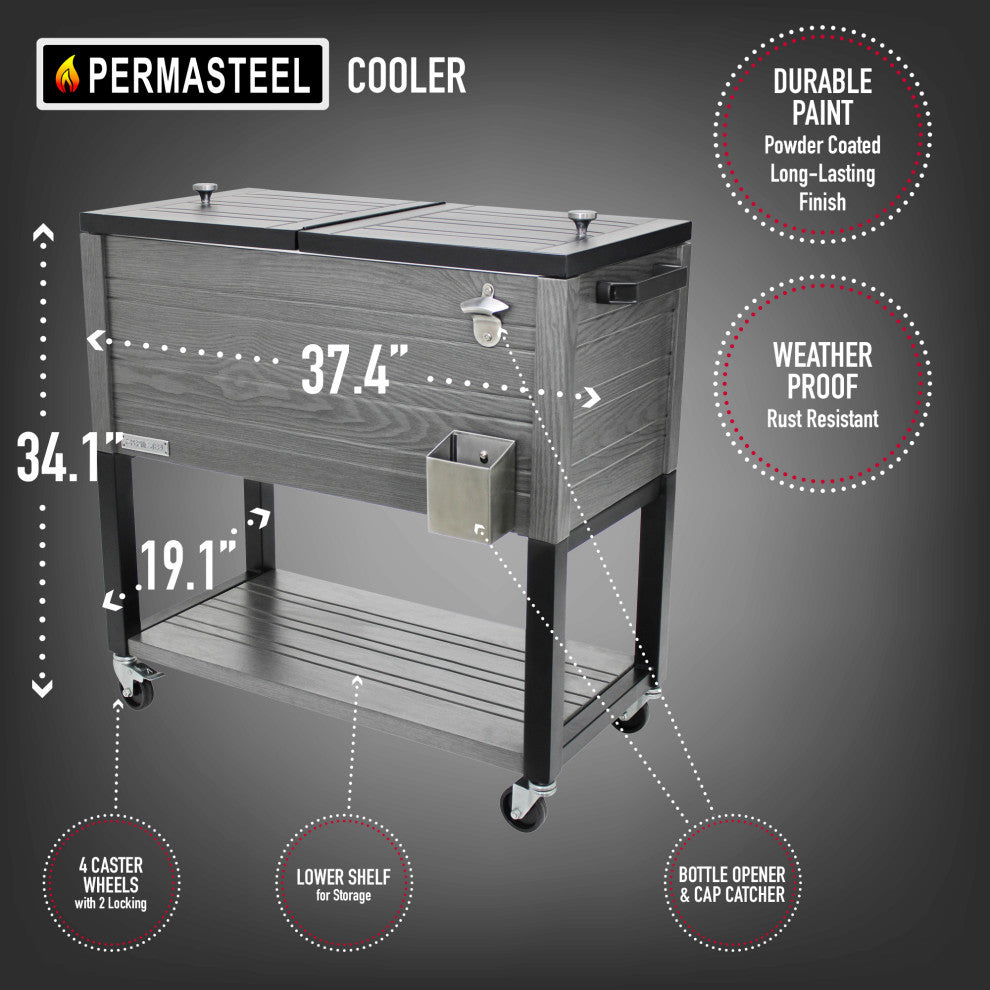 Permasteel 80 Quart Patio Cooler