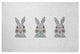 Bunny Triplets Easter Chenille Rug, Wave Top Blue, 4'x6'