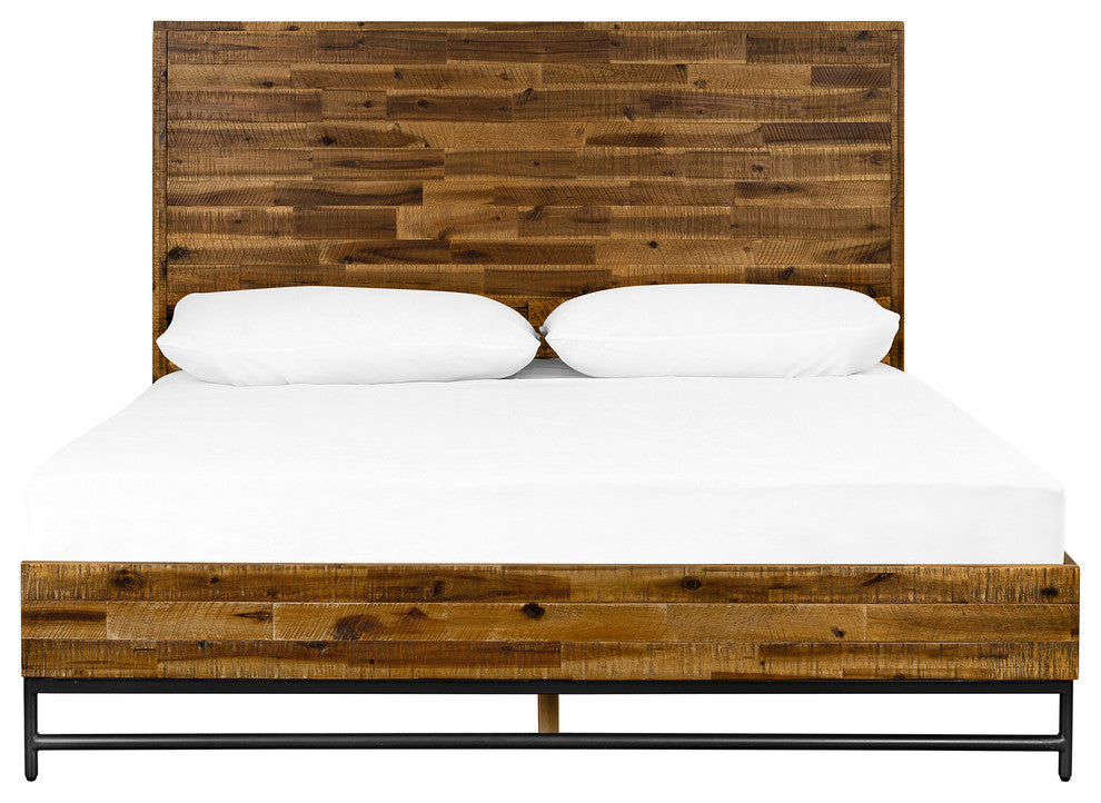 Cusco Rustic Acacia Platform Queen Bed