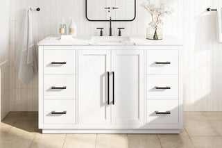 Home Living 54" Single Bathroom Vanity, White