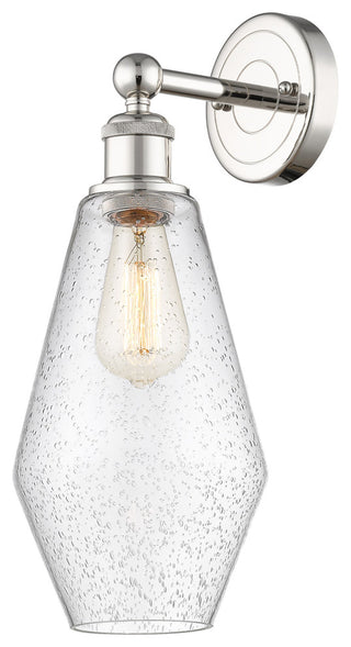 Edison Cindyrella 1-Light 7" Sconce, Polished Nickel, Seedy Shade