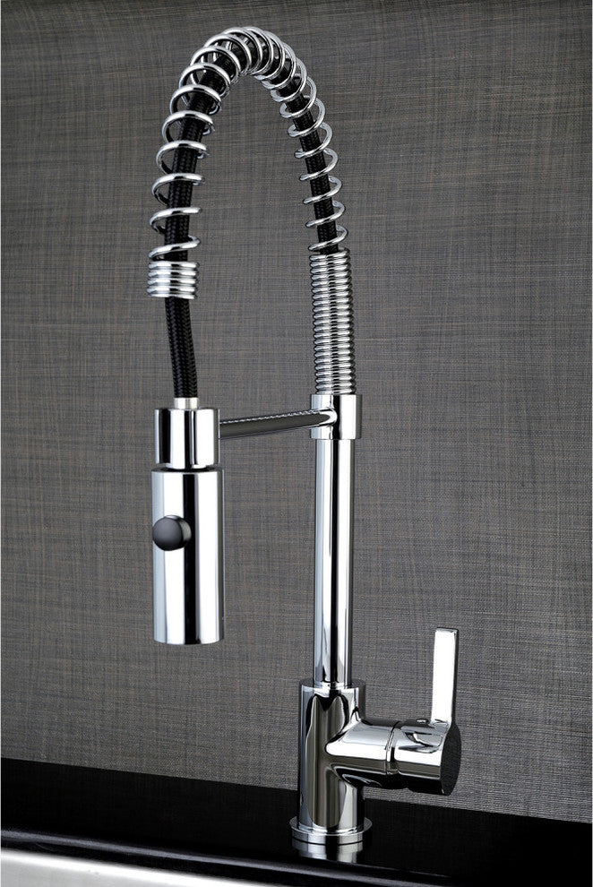 Gourmetier Single-Handle Pre-Rinse Kitchen Faucet, Polished Chrome