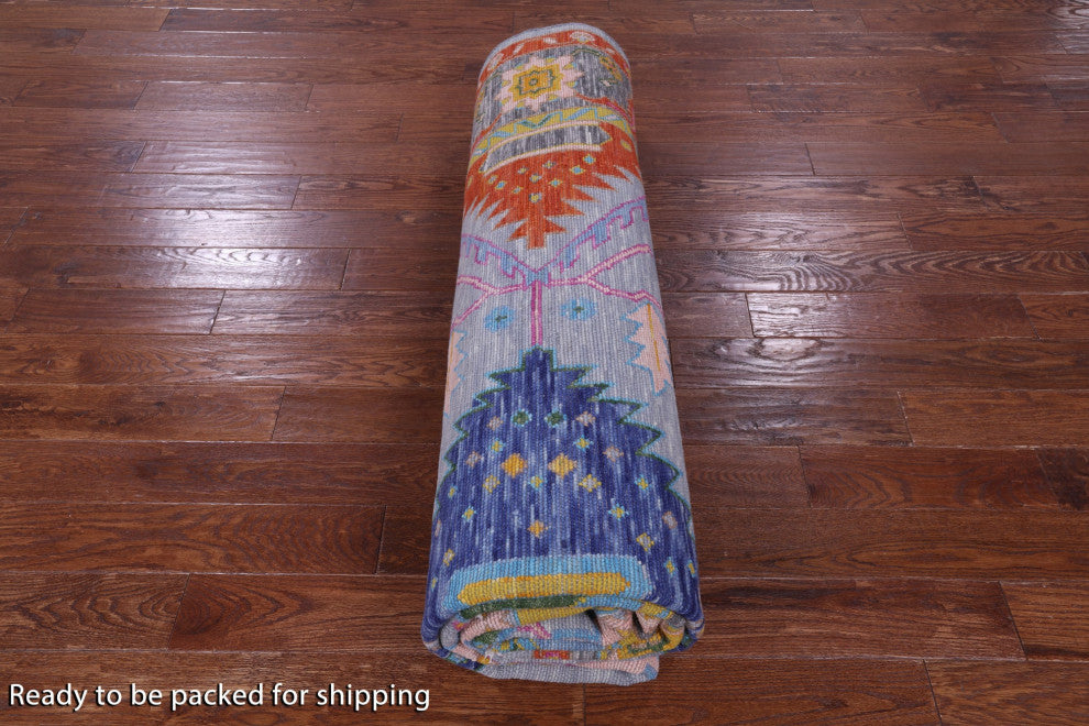 9' 1" X 11' 10" Kazak Hand Knotted Wool Rug - Q15838