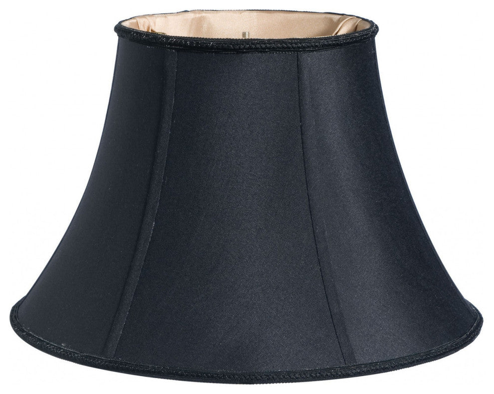 12" Black with Bronze Lining Slanted Oval Shantung Lampshade
