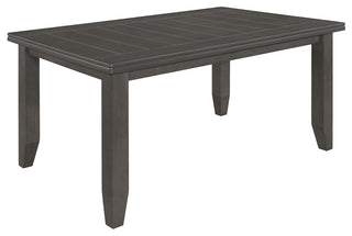 Dalila Rectangular 66" Wood Dining Table Dark Grey