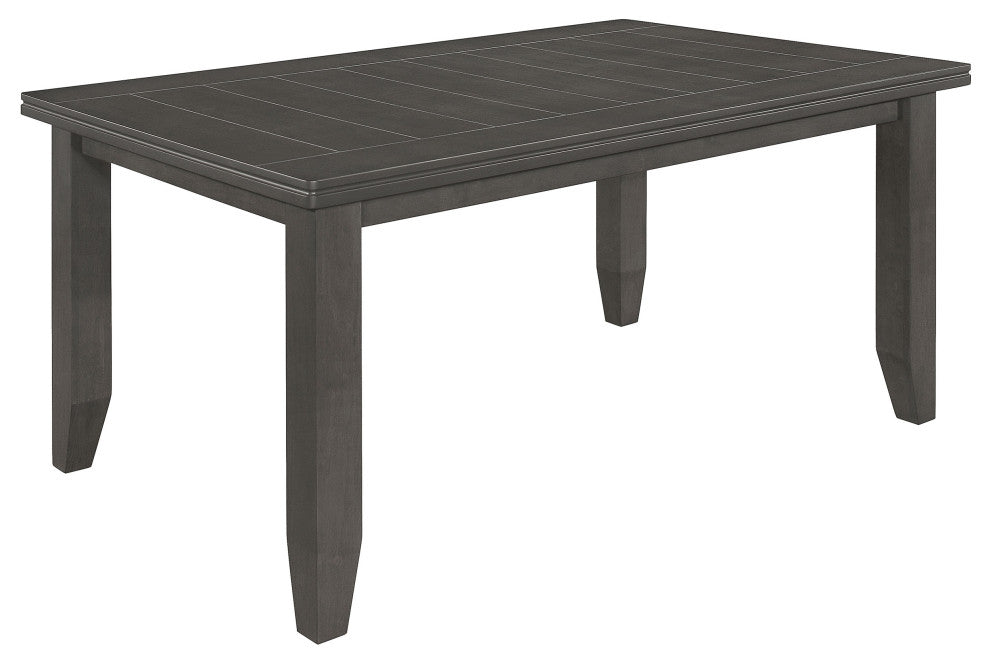 Dalila Rectangular 66" Wood Dining Table Dark Grey