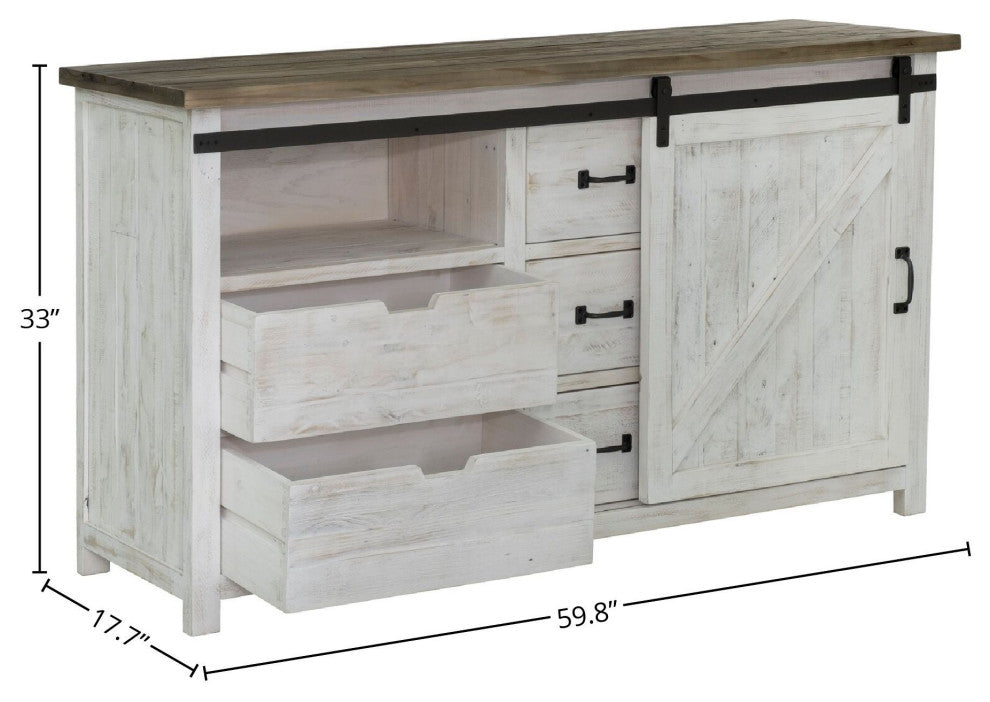 Provence 3 Drawer Dresser With 1 Door