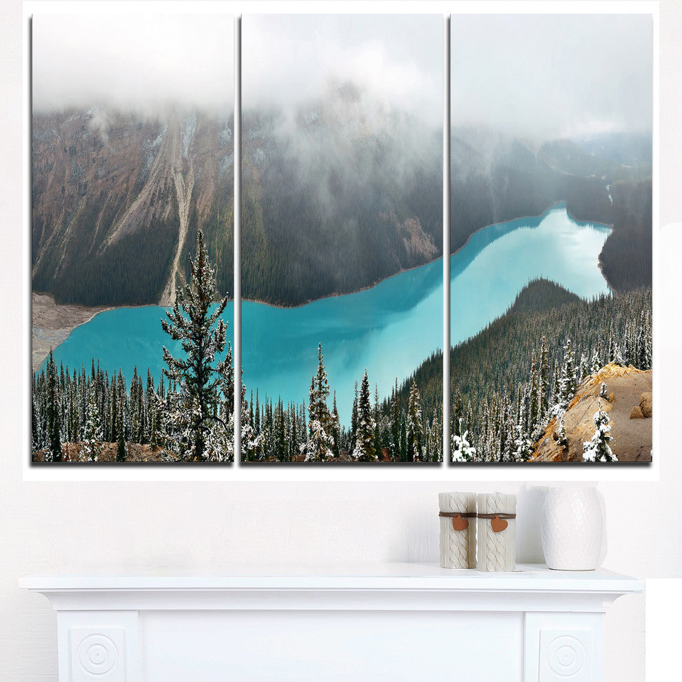 "Beautiful Petyo Lake Panorama" Metal Wall Art, 3 Panels, 36"x28"