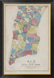 Map, New York, Original High Water Line And The Locationof Estates 1853, 28"x40"