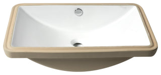 ALFI brand ABC603 White 24" Rectangular Undermount Ceramic Sink