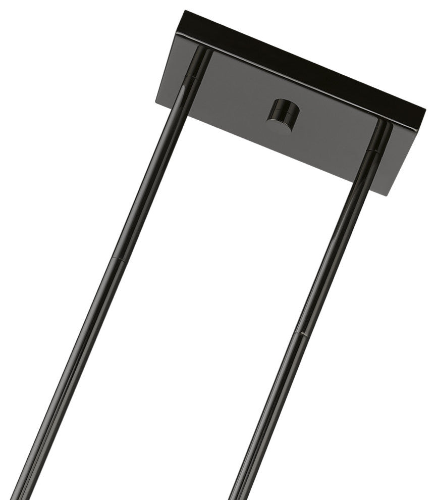 Munich 3 Light Black Chrome Linear Chandelier