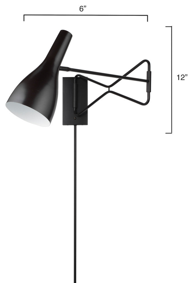 Lenz Swing Arm Wall Sconce, Bronze