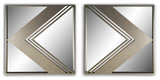 Metal Wall Decorative Mirrors, Set of 2