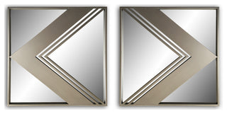 Metal Wall Decorative Mirrors, Set of 2