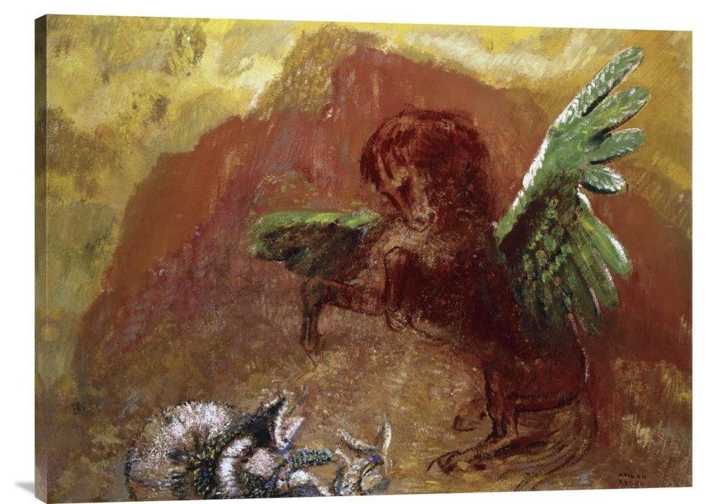 "Pegasus and Hydra" Artwork, 40" x 29"