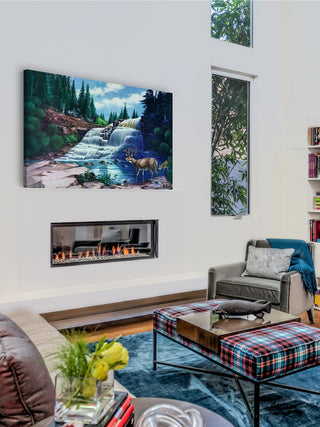 "Gooseberry Falls" Painting Print on Wrapped Canvas