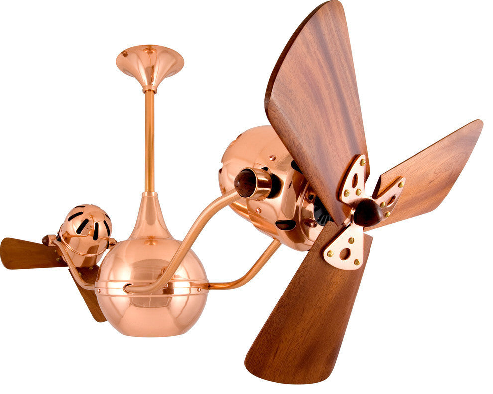 Vent-Bettina 44" Fan, Polished Copper, Wood Blades