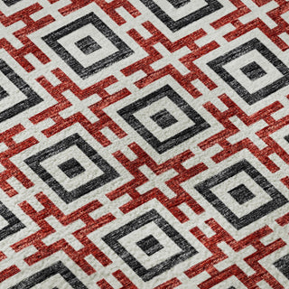 Addison Premium Washable Mayfield AMF139 Red 1'8" x 2'6" Rug