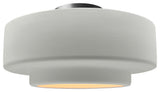Radiance Large Tier Semi-Flush, Matte White Frame, Brushed Nickel, Standard