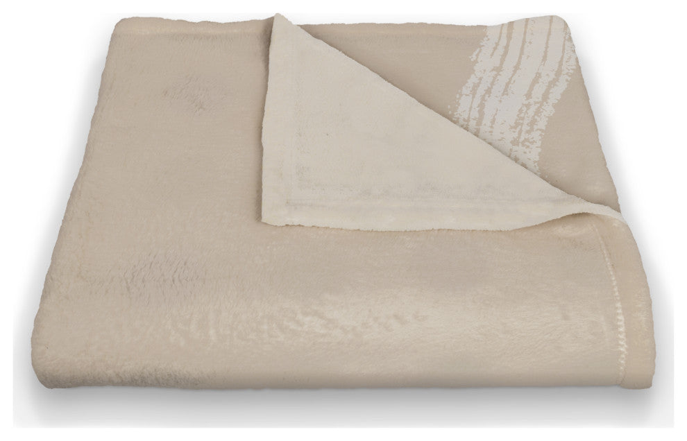 Neutral Zags 50x60 Coral Fleece Blanket