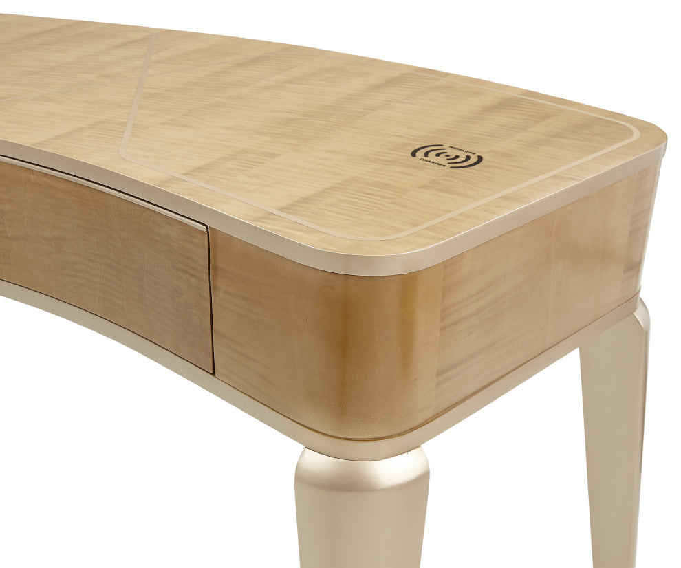 Malibu Crest Wood Vanity/Writing Desk - Blush