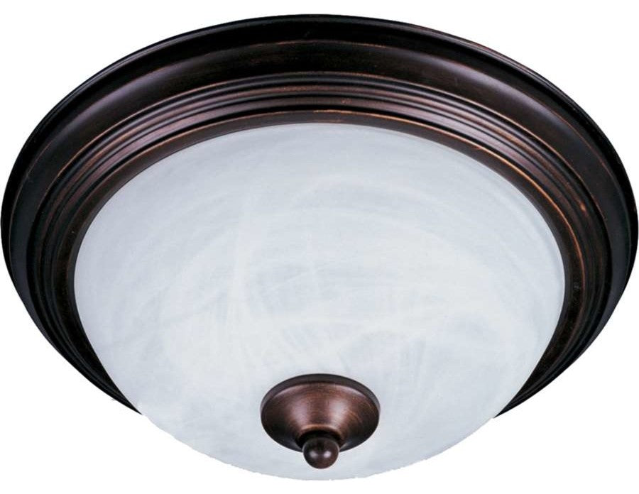 Maxim Lighting Essentials 1-Light Flush Mount in Oil Rubbed Bronze - 5840MROI