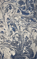 Watercolor Marble Plush Area Rug, Gray, 3'3"x4'11"