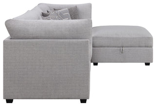 Cambria 4-piece Upholstered Modular Sectional Sofa Grey