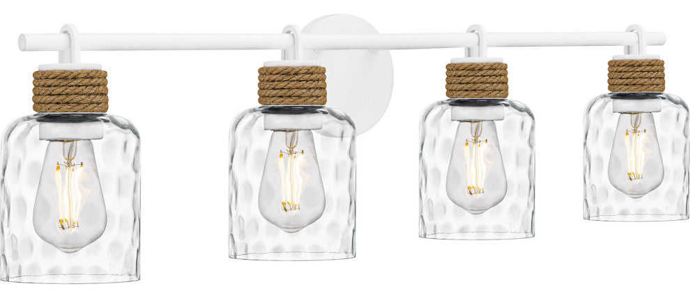 Quoizel BTC8634 Baltic 4 Light 34"W Vanity Light - Matte White