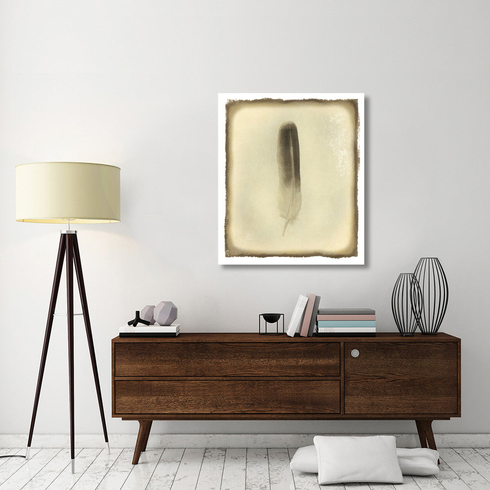 "Feather II Vintage" Digital Paper Print by Debra Van Swearingen, 36"x42"