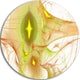 Yellow Bright Candle, Abstract Digital Art Disc Metal Wall Art, 38"