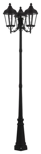 Livex Lighting Morgan 3 Light Textured Black Outdoor Post
