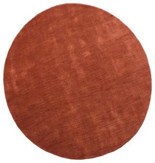 HAND KNOTTED LOOM WOOL ECO-FRIENDLY AREA RUGS - Light Red, Solid Design