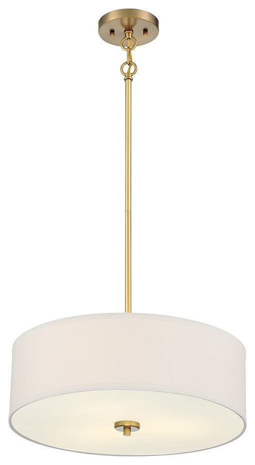 Savoy House Meridian 3 Light Pendant M70109NB, Warm Brass