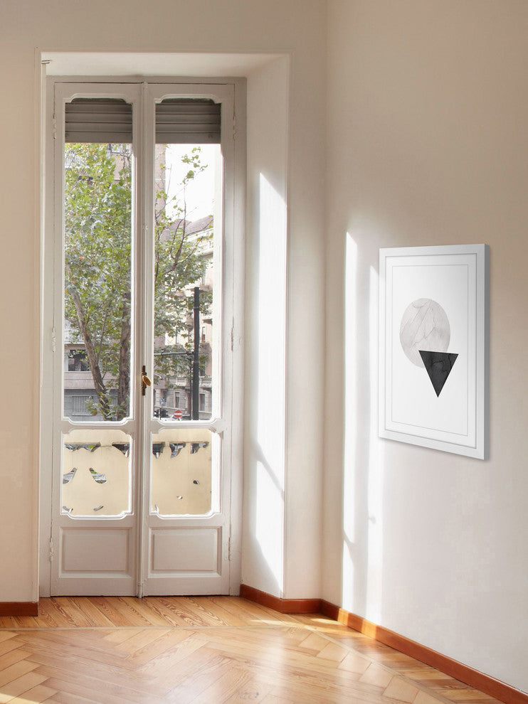 "Circle Triangle" Framed Paper Print by Diana Alcala, 20x30 cm