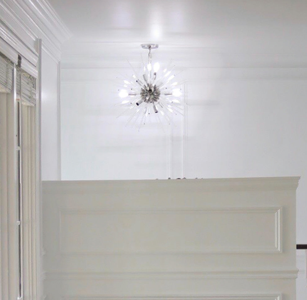 Maxim 28664 Polaris 12 Light 25"W Sputnik Chandelier - Polished Chrome / Clear