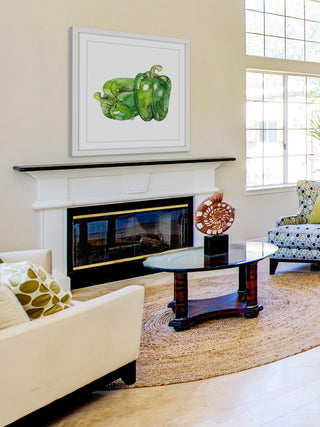 "Bell Peppers" Framed Print by Rachel Byler