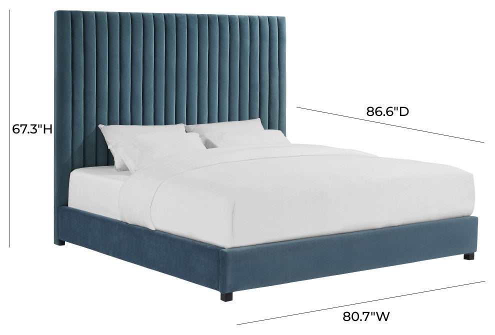 Arabelle Sea Blue Bed in King